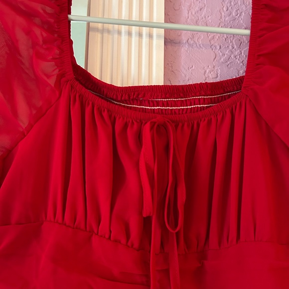 Red party dress - Picture 3 of 5